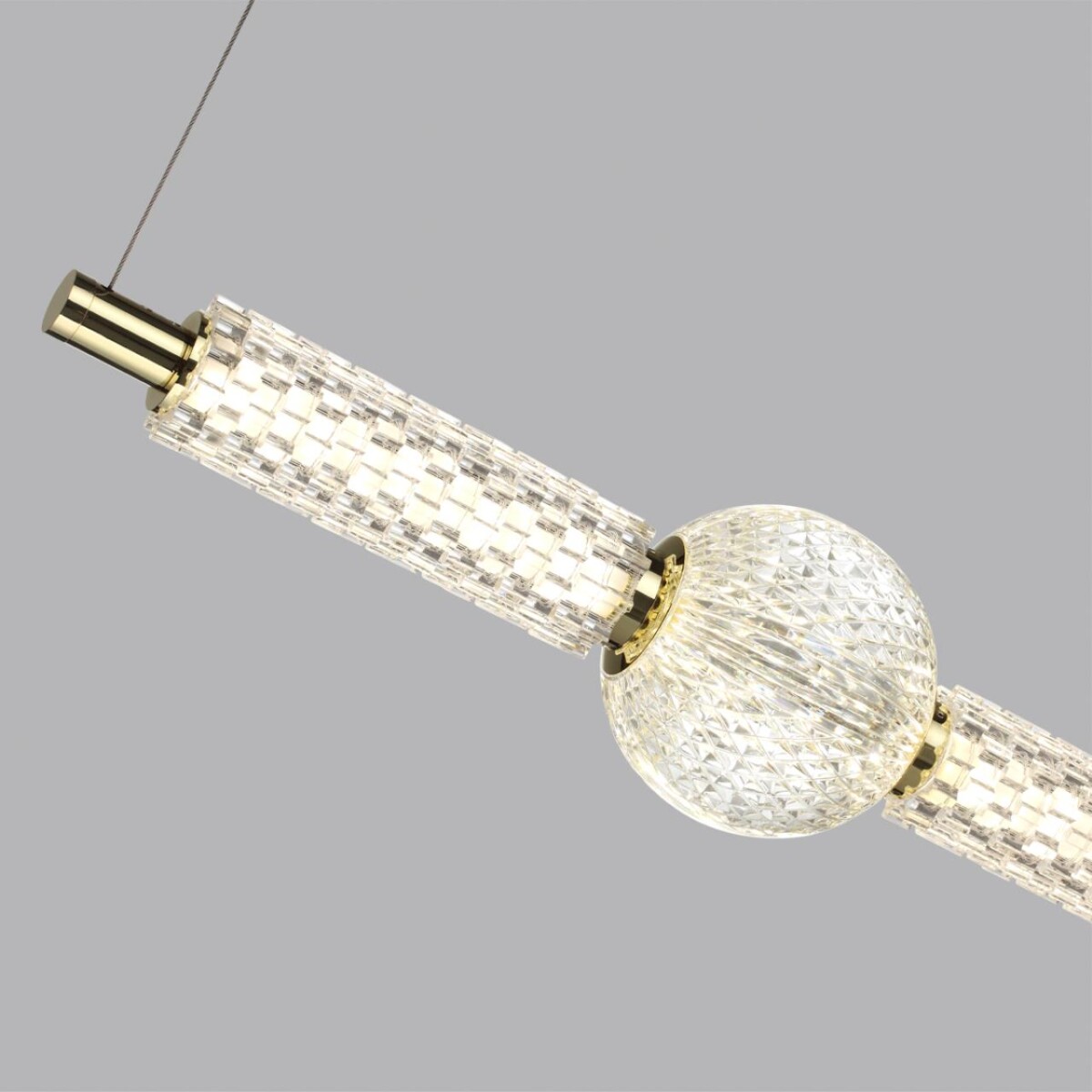 5008/28L L-VISION ODL24 571 золотой/металл/акрил Подвес LED 28W 4000K 2340лм CRYSTAL — изображение 3