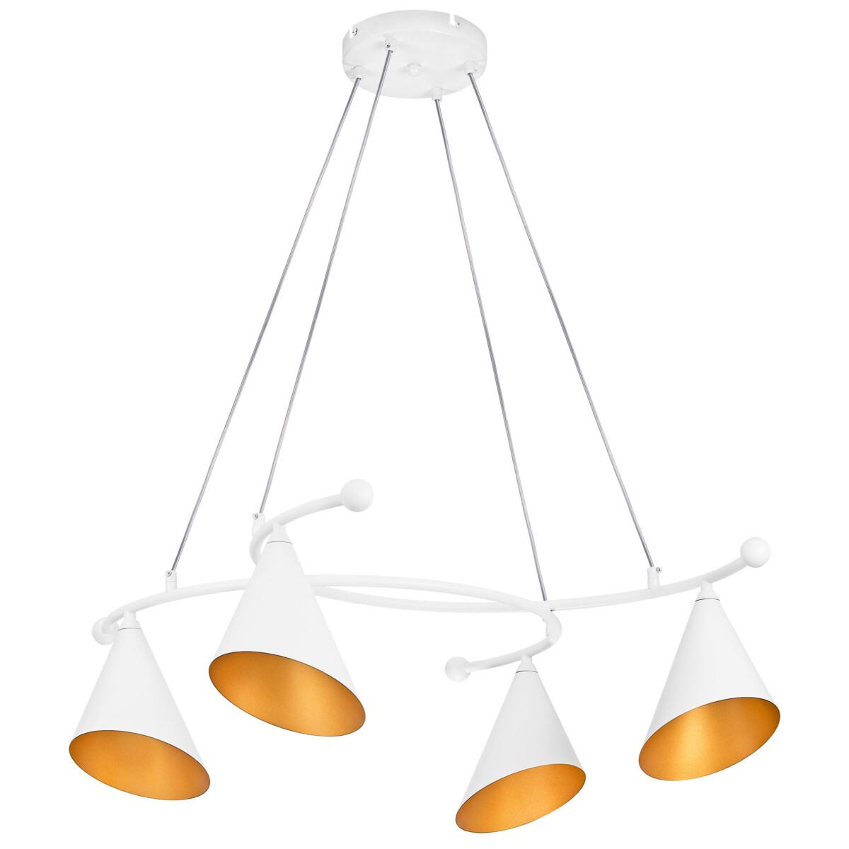 757046 Люстра CONE GW 4х6W(led) G9 БЕЛЫЙ/ЗОЛОТО — изображение 1