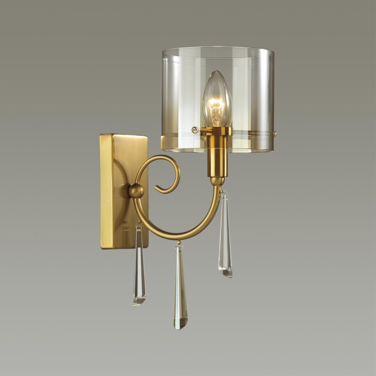 4886/1W HALL ODL_EX23 153 бронзовый/янтарн./металл/стекло Бра E14 1*40W NICOLE — изображение 4