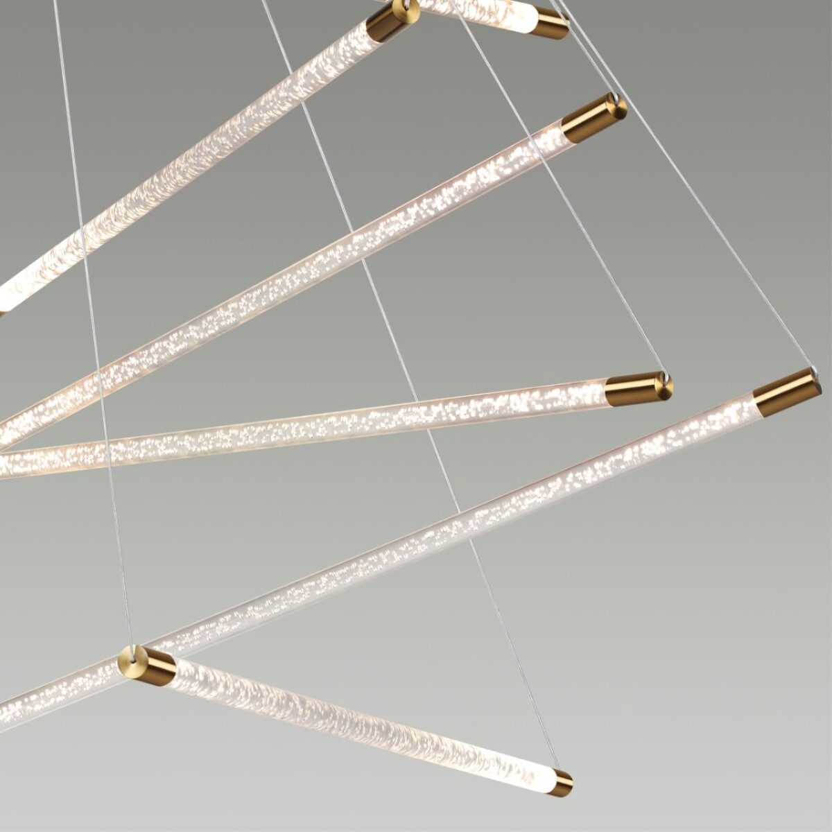 4369/80L HIGHTECH ODL23 235 полированное золото/акрил с пузырьками Подвесной св-к IP20 LED 64W 3000K SPARKY — изображение 4