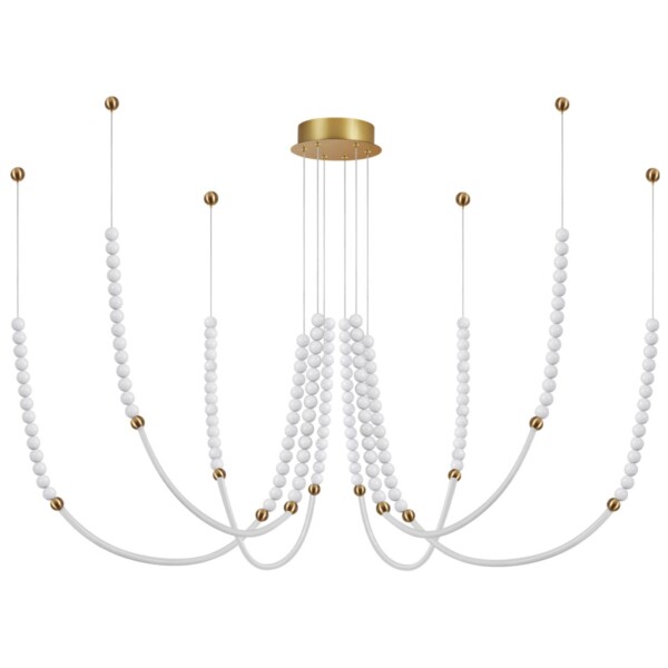 6639/70L HIGHTECH ODL24 225 металл/античная бронза/разноветн. бусы из акрила/акрил Люстра IP20 LED 70W 3500K 220V MONELLA