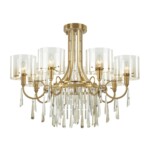 4886/7 HALL ODL_EX23 153 бронзовый/янтарн./металл/стекло Люстра E14 7*40W NICOLE — изображение 3