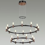 5009/98L L-VISION ODL23 529 матовый черный/ ант.бронза/белый/металл/акрил Люстра LED 98W 4000K 3300Лм CANDEL — изображение 3