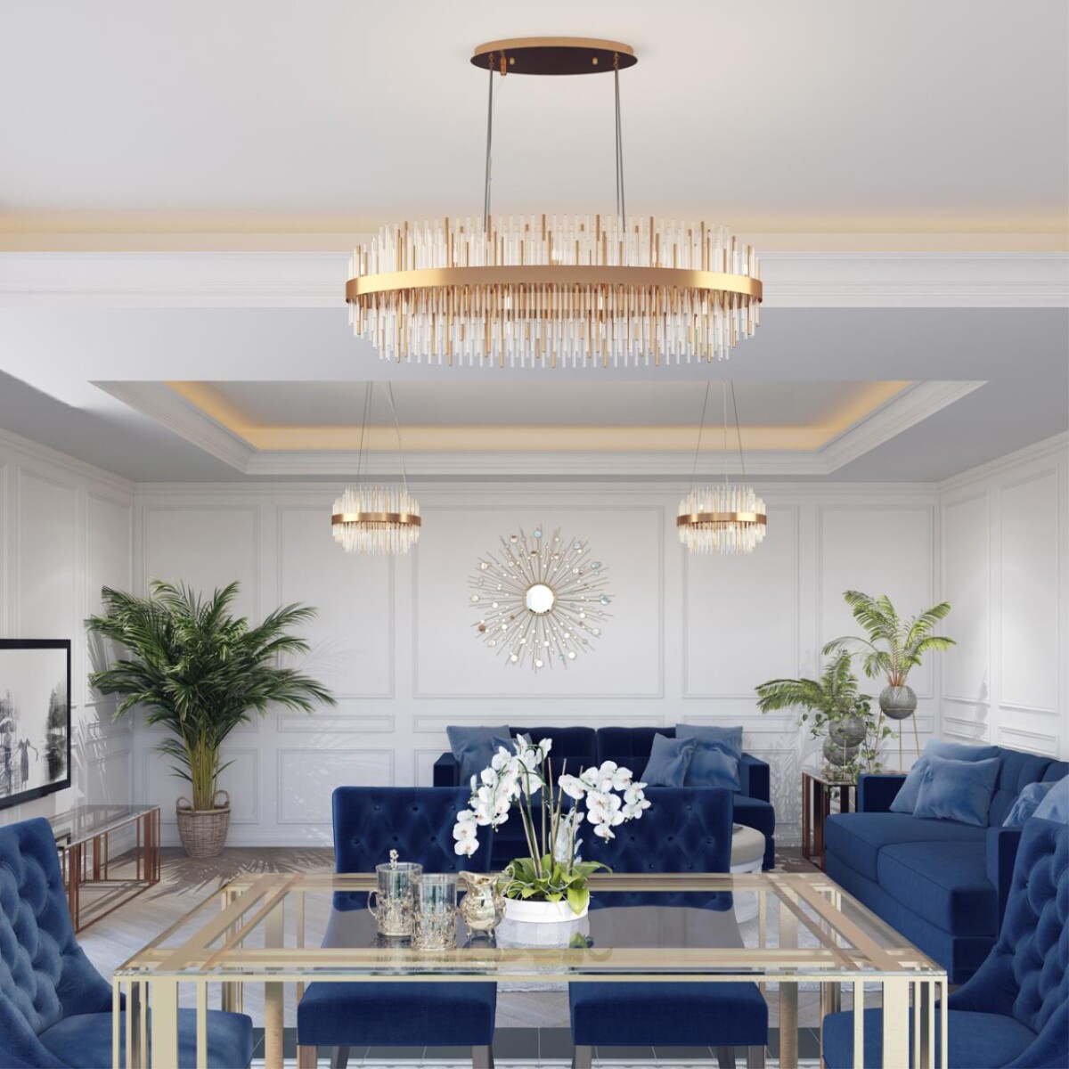 4639/16 HALL ODL20 645 золотой/металл/стекло Люстра G9 16*40W 220V IDA — изображение 1