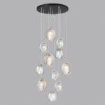 5039/11 MODERN ODL24 000 черный/перламутровый/металл/стекло Люстра каскадная G9 11*40W MUSSELS — изображение 4