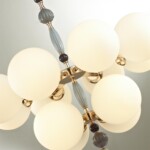 5405/12 MODERN ODL_EX24 125 золотой/серый/голубой/зеленый/белый матов./металл/керамика/стекло Люстра E14 12*40W PALLE — изображение 4