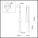 5043/24WL L-VISION ODL24 000 глянц.золото/прозрачный/металл/стекло Бра LED 24W 3000K 2536Лм LUMP — изображение 2