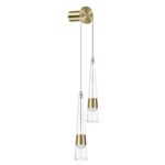 5043/24WL L-VISION ODL24 000 глянц.золото/прозрачный/металл/стекло Бра LED 24W 3000K 2536Лм LUMP