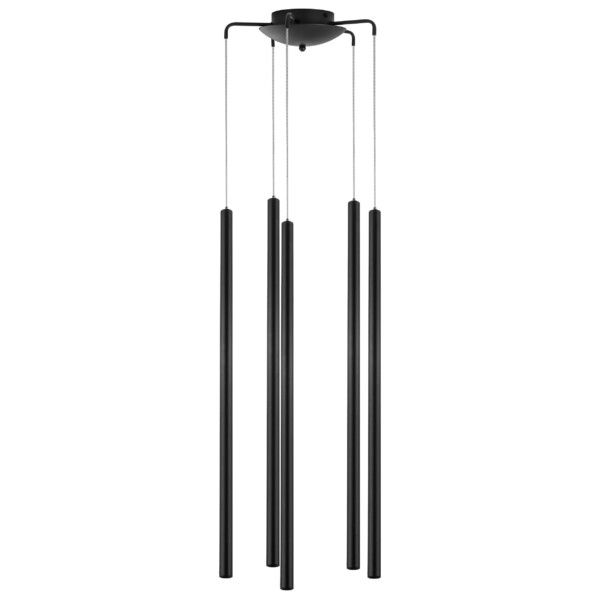 L5T747337 Люстра TUBO LED 25W 1500LM 25G ЧЕРНЫЙ 3000K (574727+747337 (5шт)