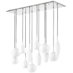 803120 Подвес PENTOLA 12x40W E14 ХРОМ/БЕЛЫЙ