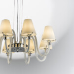 760086 Люстра подв. BIANCO 8х40W G9 ХРОМ БЕЛ. стекло — изображение 7