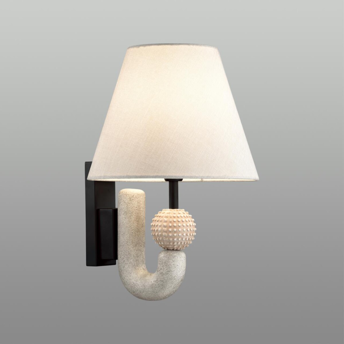 5410/1W MODERN ODL_EX23 113 черный матов./бежевый металл/полирезин/ткань Бра E14 1*40W BAGEL — изображение 4