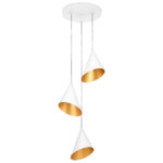 757036 Люстра CONE GW 3х6W(led) G9 БЕЛЫЙ/ЗОЛОТО