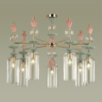 4855/7C CLASSIC ODL_EX21 134 золото/разноцветн./керамика/стекло Люстра потолочная E14 7*40W BIZET — изображение 5