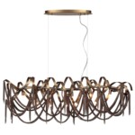 5066/10 HALL ODL24 527 античн.бронза/коричневый/металл/металл Люстра G9 10*40W CHAINY — изображение 2