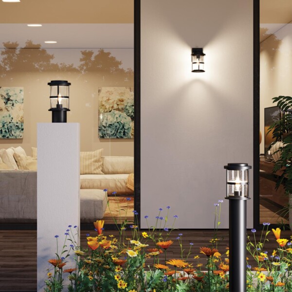 4964/1F NATURE ODL22 715 черный/стекло Ландшафтный светильник на столбе E27 1*60W IP44 MAGUS