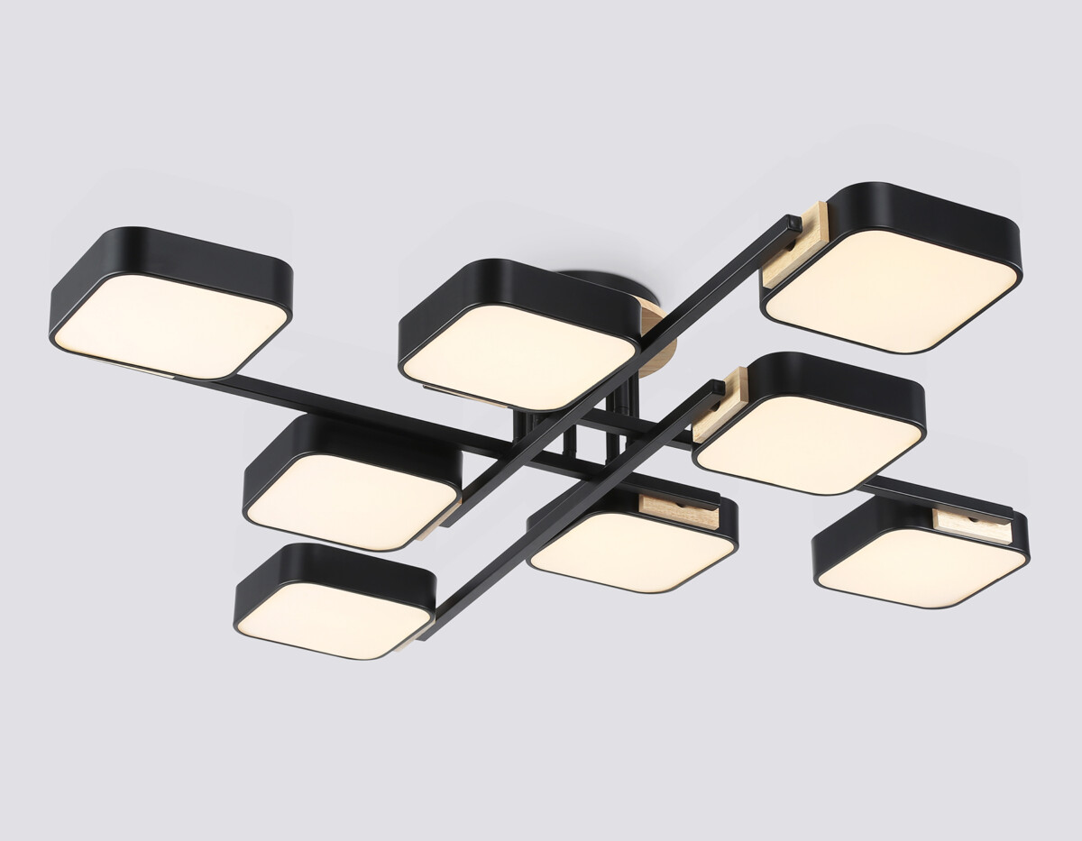 FL4890/8 BK/WD черный/дерево 144W 3000-6000K 960*960*160 (без ПДУ) — изображение 2