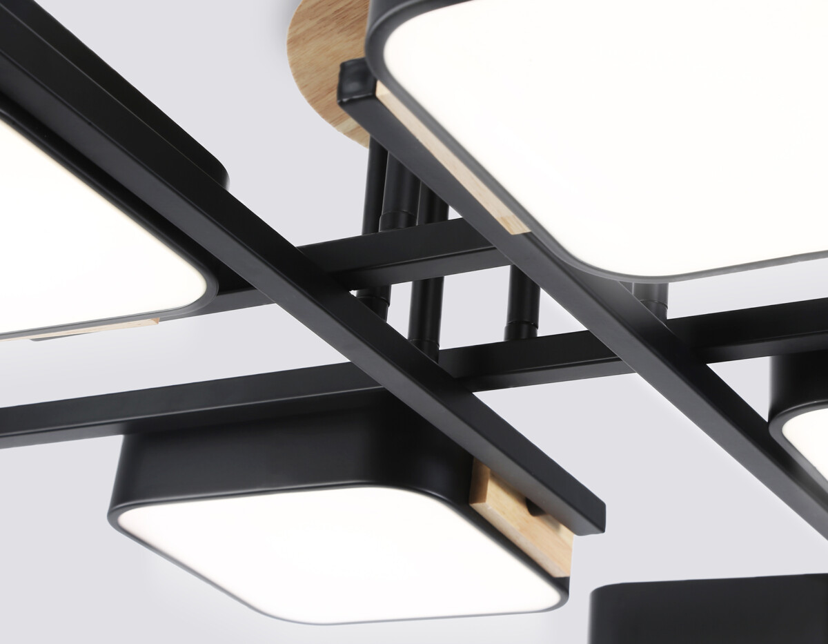 FL4890/8 BK/WD черный/дерево 144W 3000-6000K 960*960*160 (без ПДУ) — изображение 6