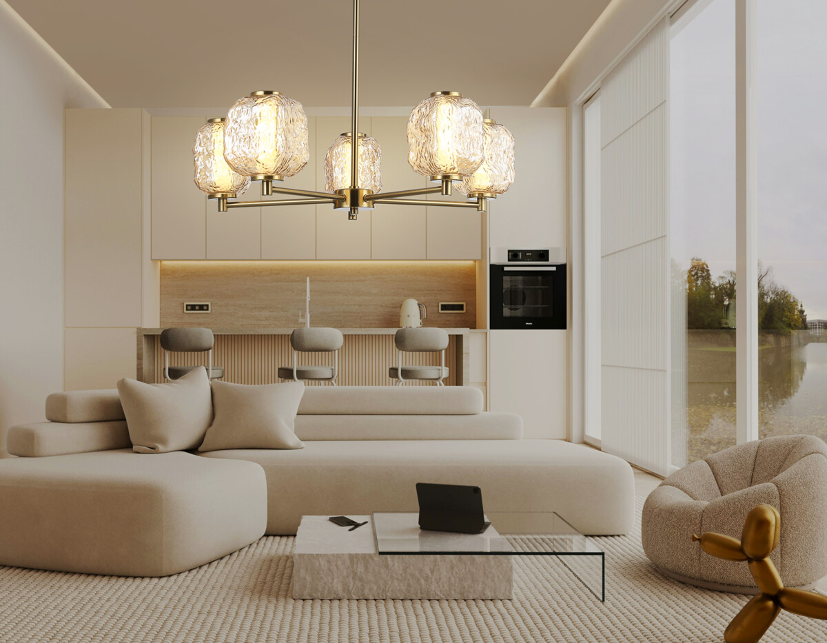 LH30104/5 SB/TI бронза/янтарь 27W 3000K D660*700 — изображение 6