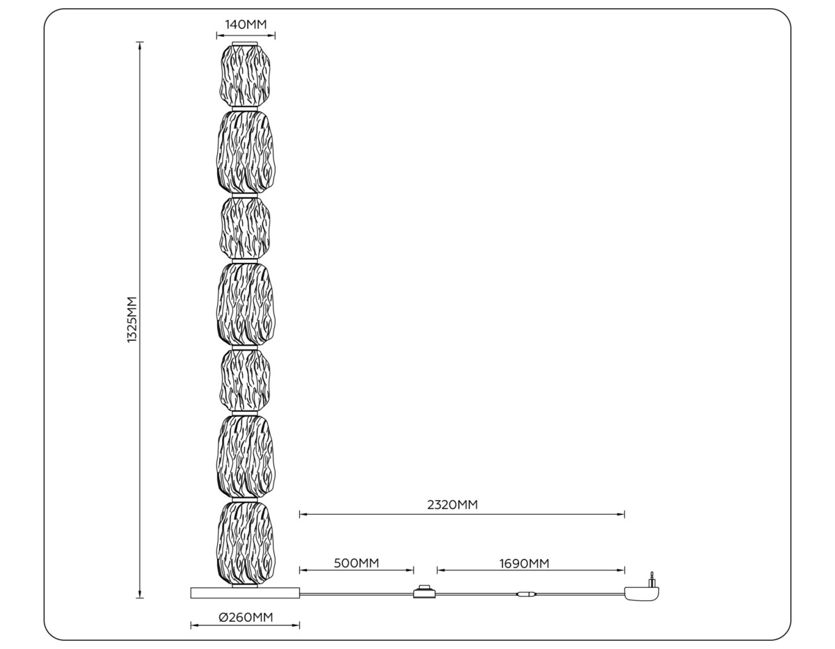 LH30112 SB/TI бронза/янтарь 35W 3000K D260*1325 — изображение 7