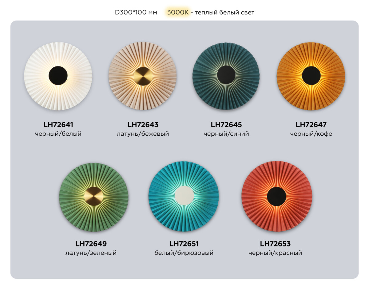 LH72647 BK/CF черный/кофе 6W 3000K D300*100 — изображение 7