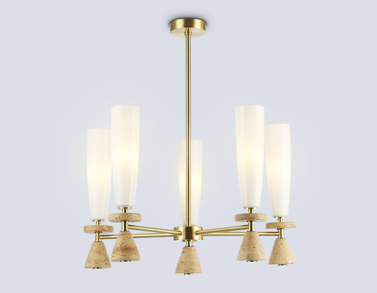 LH75371_mode1 LH75371/5 GD/WH золото/белый G9*5 max 28W D600*675 — изображение 1