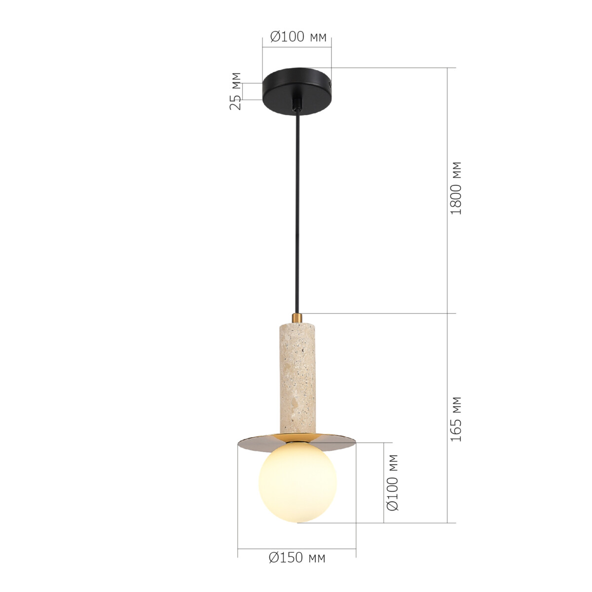 SL1194.303.01 Светильник подвесной ST-Luce латунь/белый G9 1*5W 4000K EARTHY — изображение 6