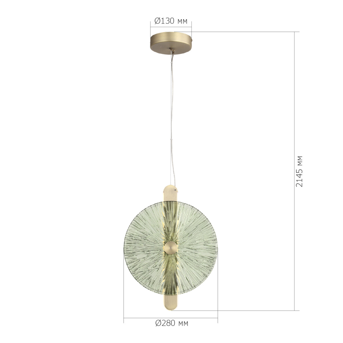 SL6141.323.01 Светильник подвесной ST-Luce бронза/зелёный LED 1*11W 4000K WASI — изображение 5