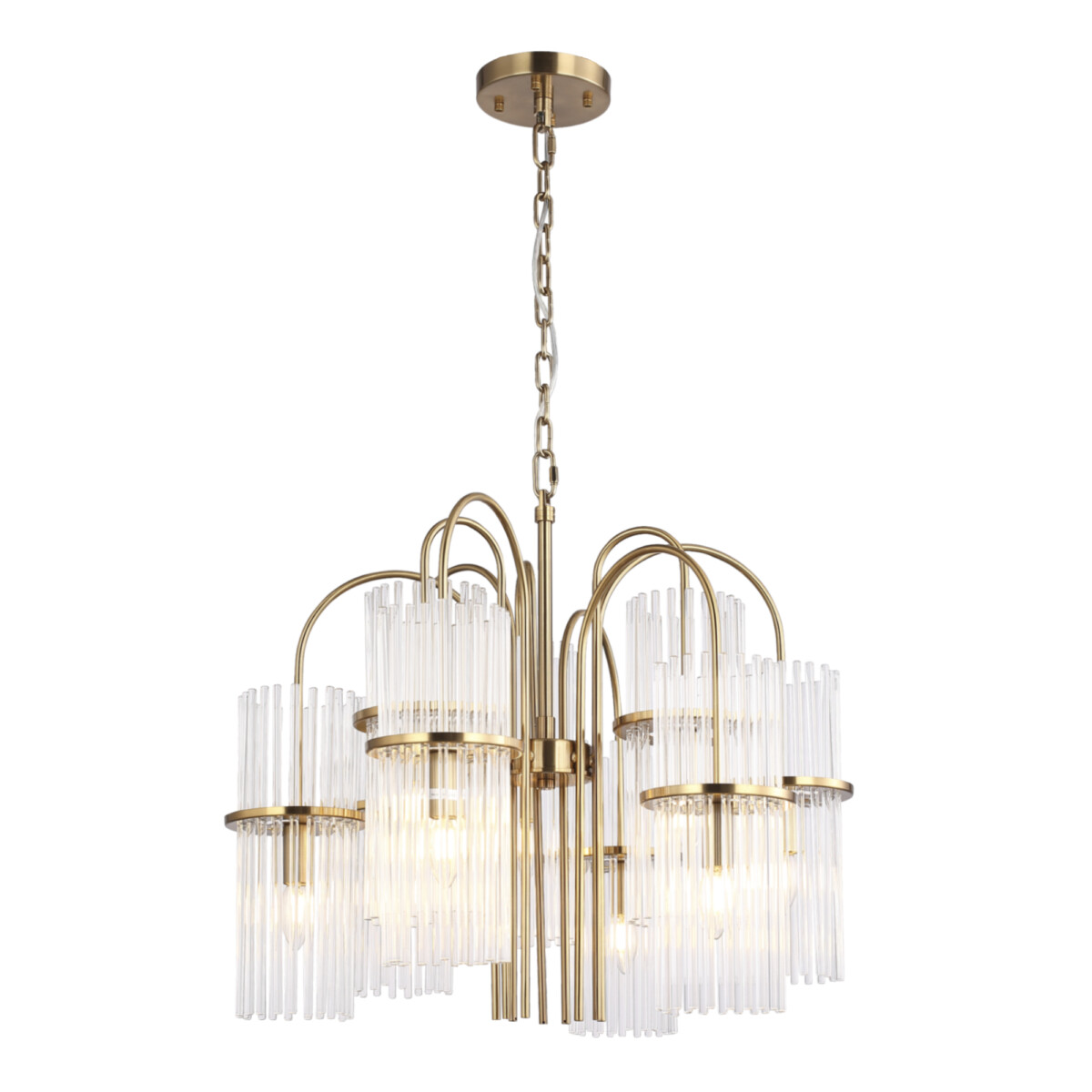 SL6145.303.09 Светильник подвесной ST-Luce латунь/прозрачный E14 9*40W TASSE — изображение 1