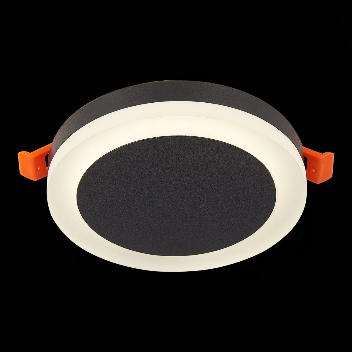 ST104.442.06_01B ST104.442.06 Светильник встраиваемый Черный LED 1*6W 4000K 468Lm Ra>80 120° IP20 D110xH20 170-240V Встраиваемые светильники — изображение 1