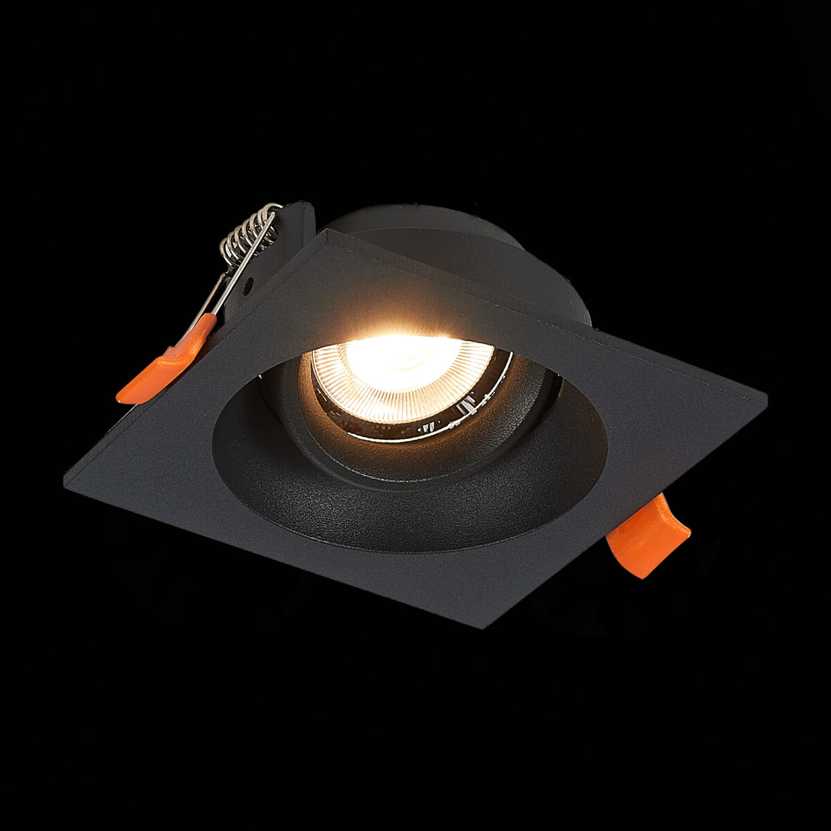 ST208.418.01 Св-к встр. Черный GU10 1*50W  L94xW94xH40 220V Без ламп Встраиваемые светильники — изображение 1