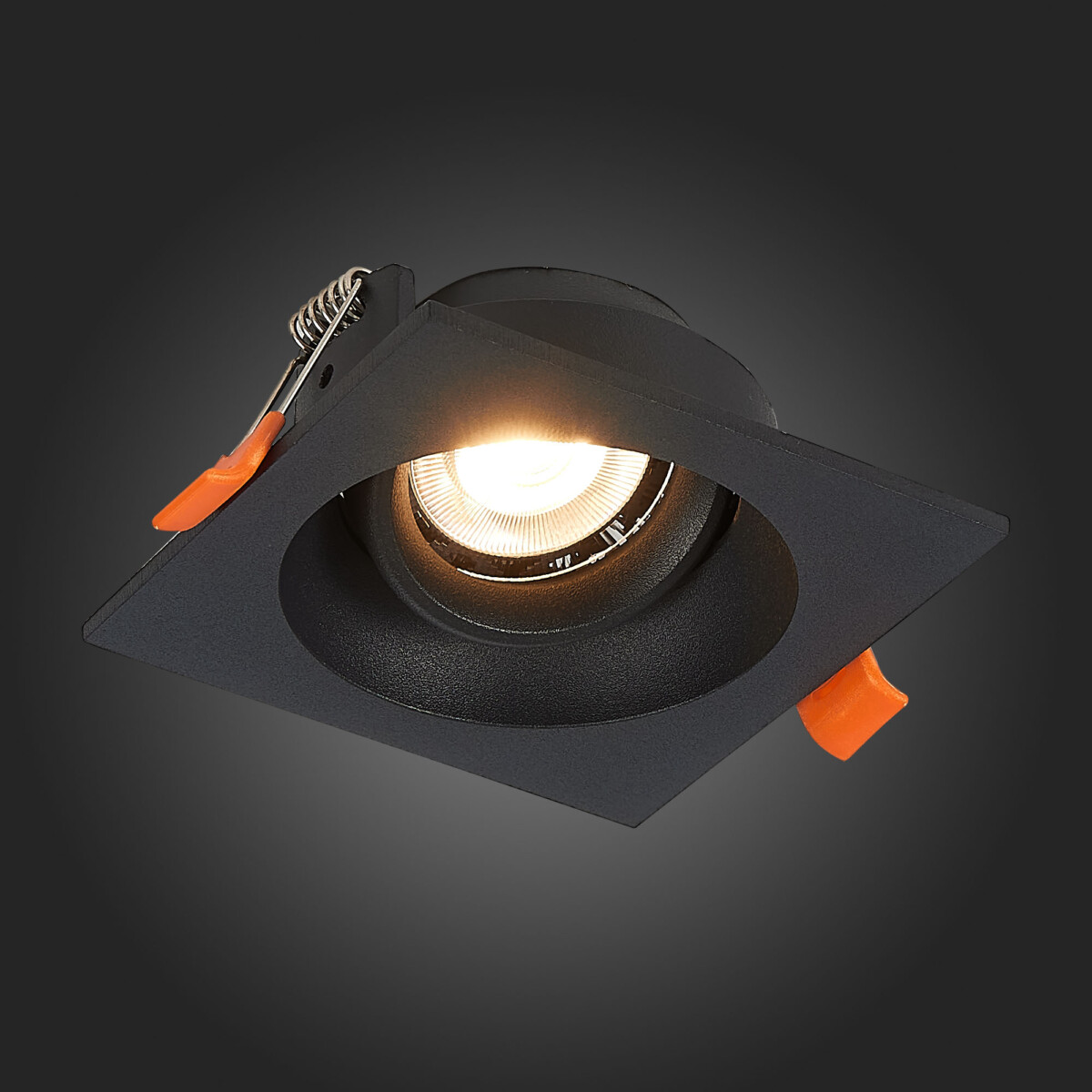 ST208.418.01 Св-к встр. Черный GU10 1*50W  L94xW94xH40 220V Без ламп Встраиваемые светильники — изображение 2