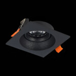 ST208.418.01 Св-к встр. Черный GU10 1*50W  L94xW94xH40 220V Без ламп Встраиваемые светильники — изображение 4