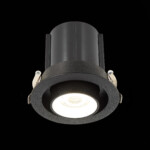 ST702.438.12 Св-к встр. Черный LED 1*12W 3000K 900Lm Ra80 24° IP20 D90xH92 180-240V Встраиваемые светильники — изображение 4