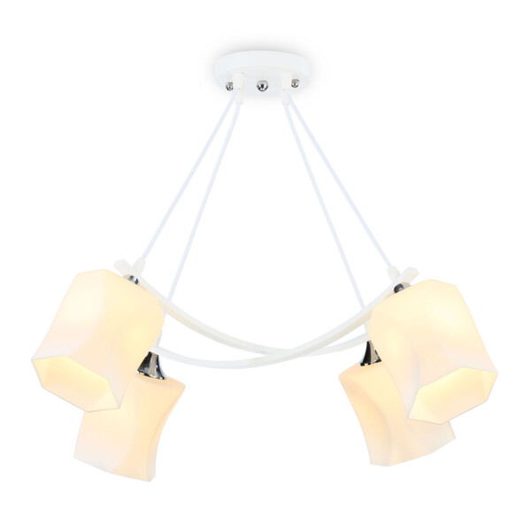 TR303156/4 WH/CH/FR белый/хром/белый матовый E27/4 max 40W 640*640*410