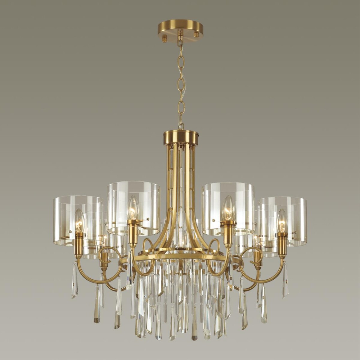 4886/7 HALL ODL_EX23 153 бронзовый/янтарн./металл/стекло Люстра E14 7*40W NICOLE — изображение 4