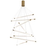 4369/80L HIGHTECH ODL23 235 полированное золото/акрил с пузырьками Подвесной св-к IP20 LED 64W 3000K SPARKY — изображение 2