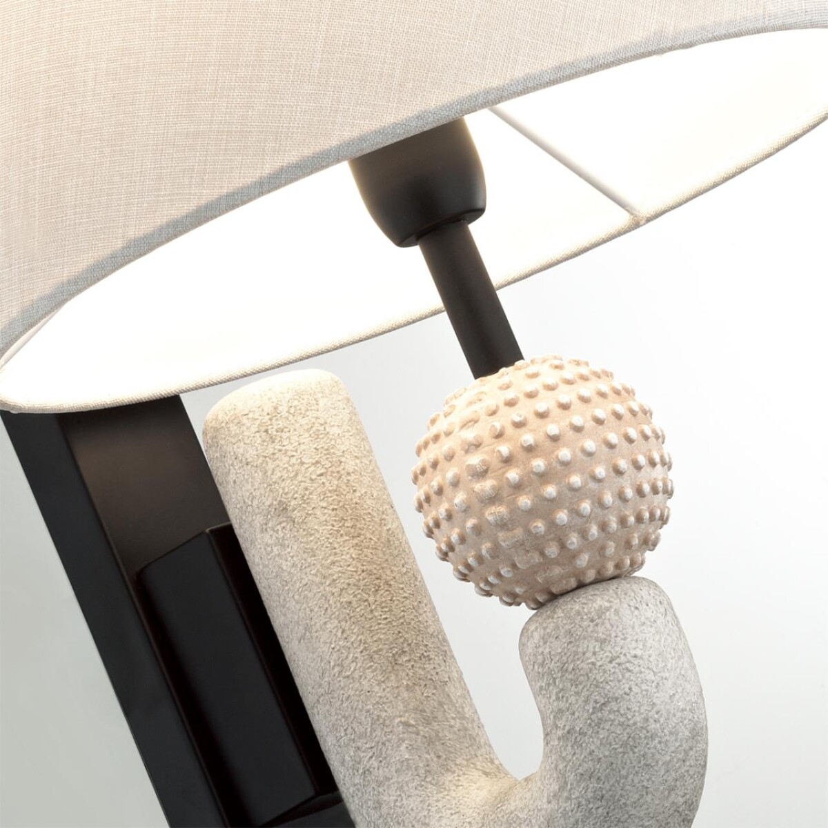 5410/1W MODERN ODL_EX23 113 черный матов./бежевый металл/полирезин/ткань Бра E14 1*40W BAGEL — изображение 5