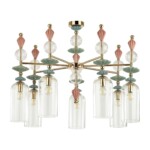 4855/7C CLASSIC ODL_EX21 134 золото/разноцветн./керамика/стекло Люстра потолочная E14 7*40W BIZET