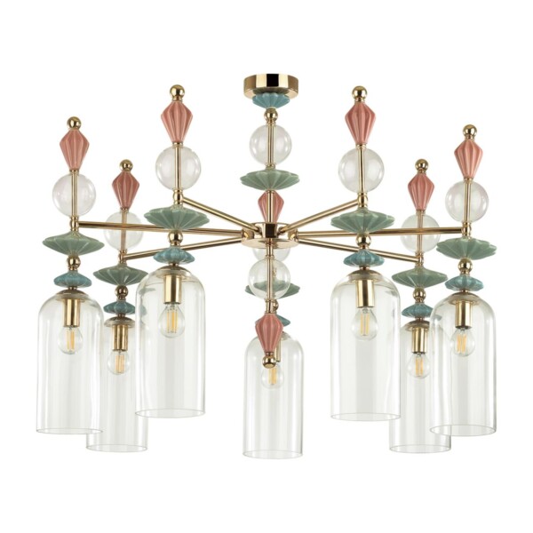 4855/7C CLASSIC ODL_EX21 134 золото/разноцветн./керамика/стекло Люстра потолочная E14 7*40W BIZET