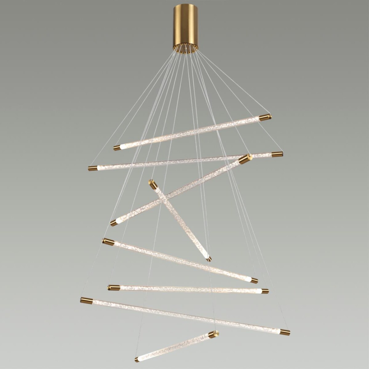 4369/80L HIGHTECH ODL23 235 полированное золото/акрил с пузырьками Подвесной св-к IP20 LED 64W 3000K SPARKY — изображение 3