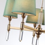 4887/5 MODERN ODL_EX22 159 бронзовый/зеленый/абажур ткань Люстра E14 5*40W LONDON — изображение 6