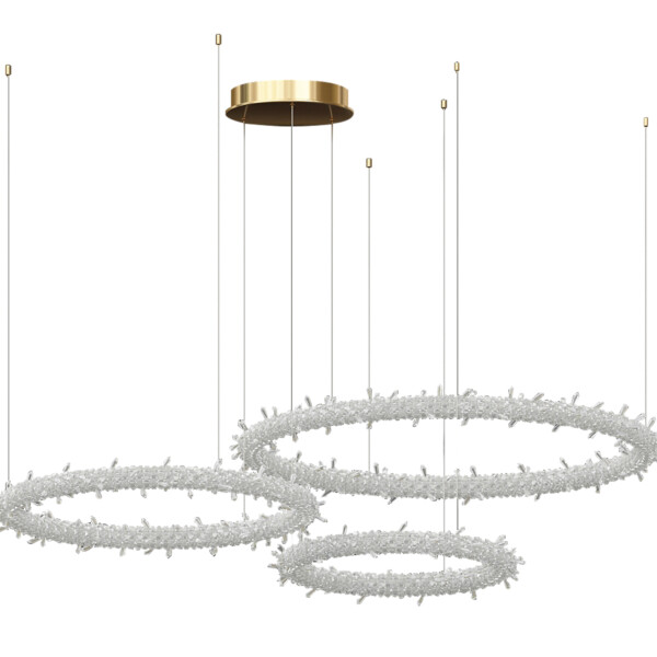 07875-80+60+40P,36(3000K) Люстра Лиам латунь