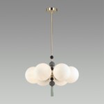 5405/6 MODERN ODL_EX23 123 золотой/серый/зеленый/белый матовый металл/керамика/стекло Люстра E14 6*40W PALLE — изображение 4