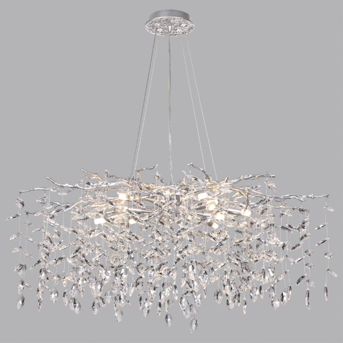 4970/12 HALL ODL24 615 матов.серебристый/алюмин./хрусталь Люстра G9 12*40W DELICA — изображение 4