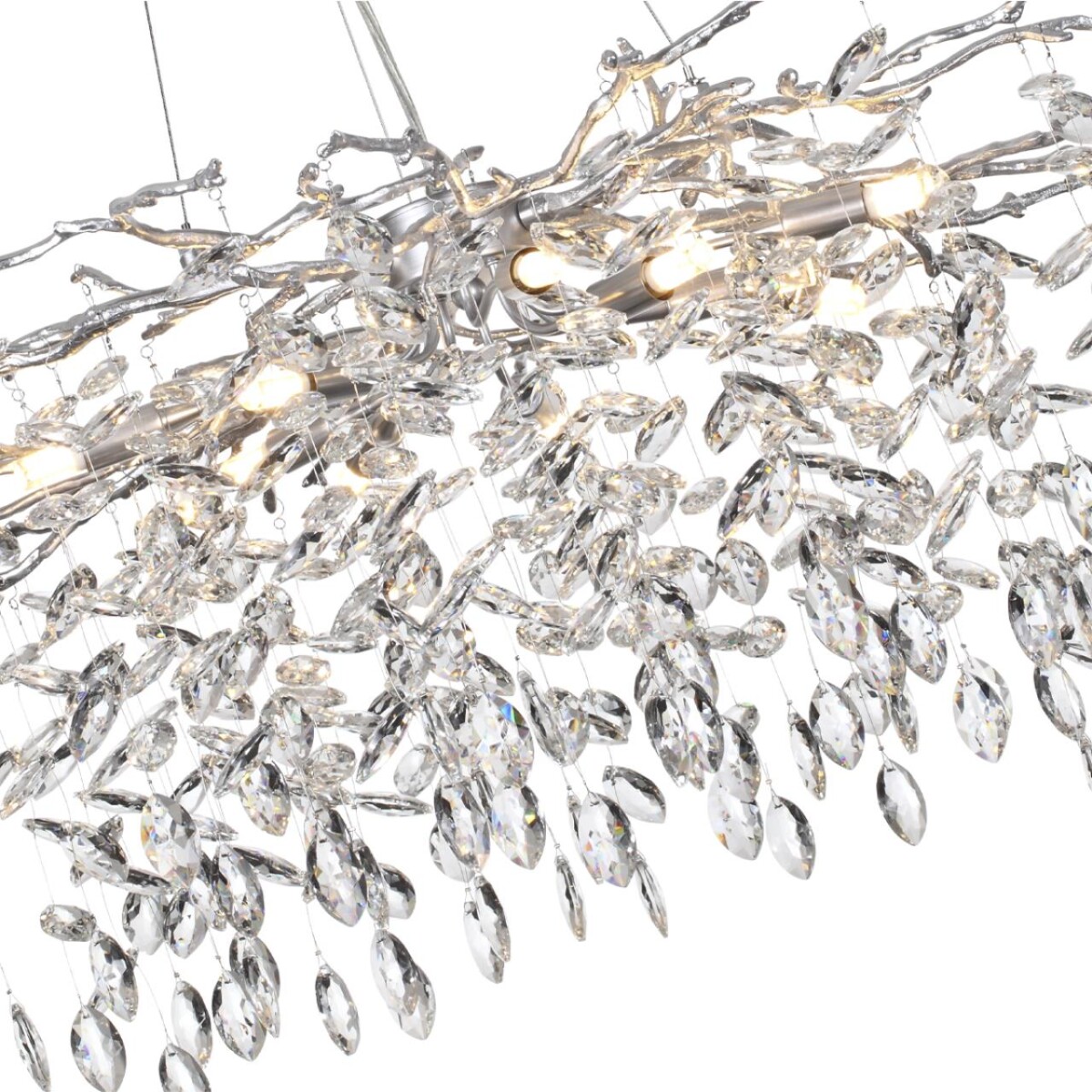 4970/10 HALL ODL24 615 матов.серебристый/алюмин./хрусталь Люстра G9 10*40W DELICA — изображение 5