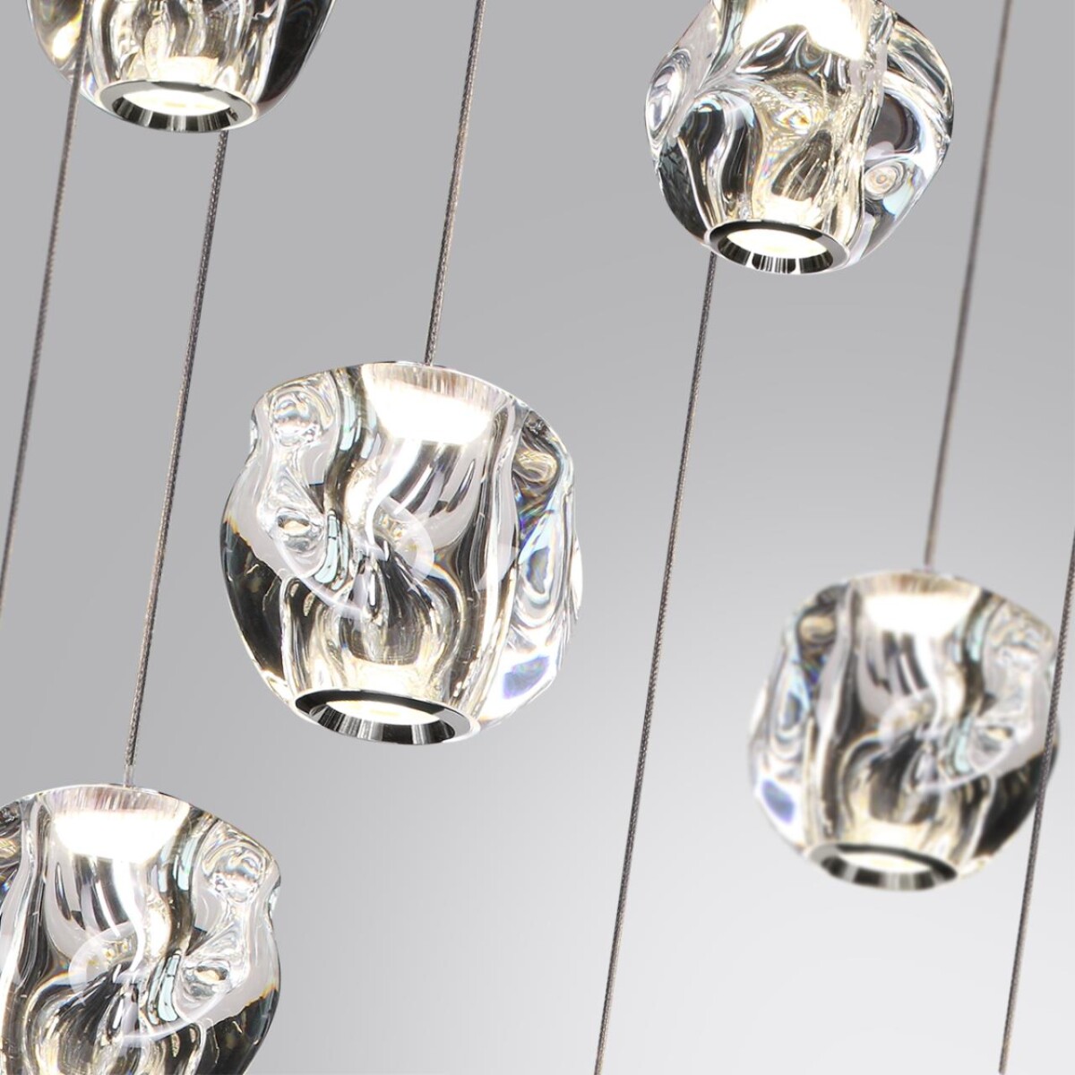 5084/120L L-VISION ODL25 561 хром/прозрачный/металл/акрил Люстра каскадная LED 120W 4000K 6000Лм JEMSTONE — изображение 5