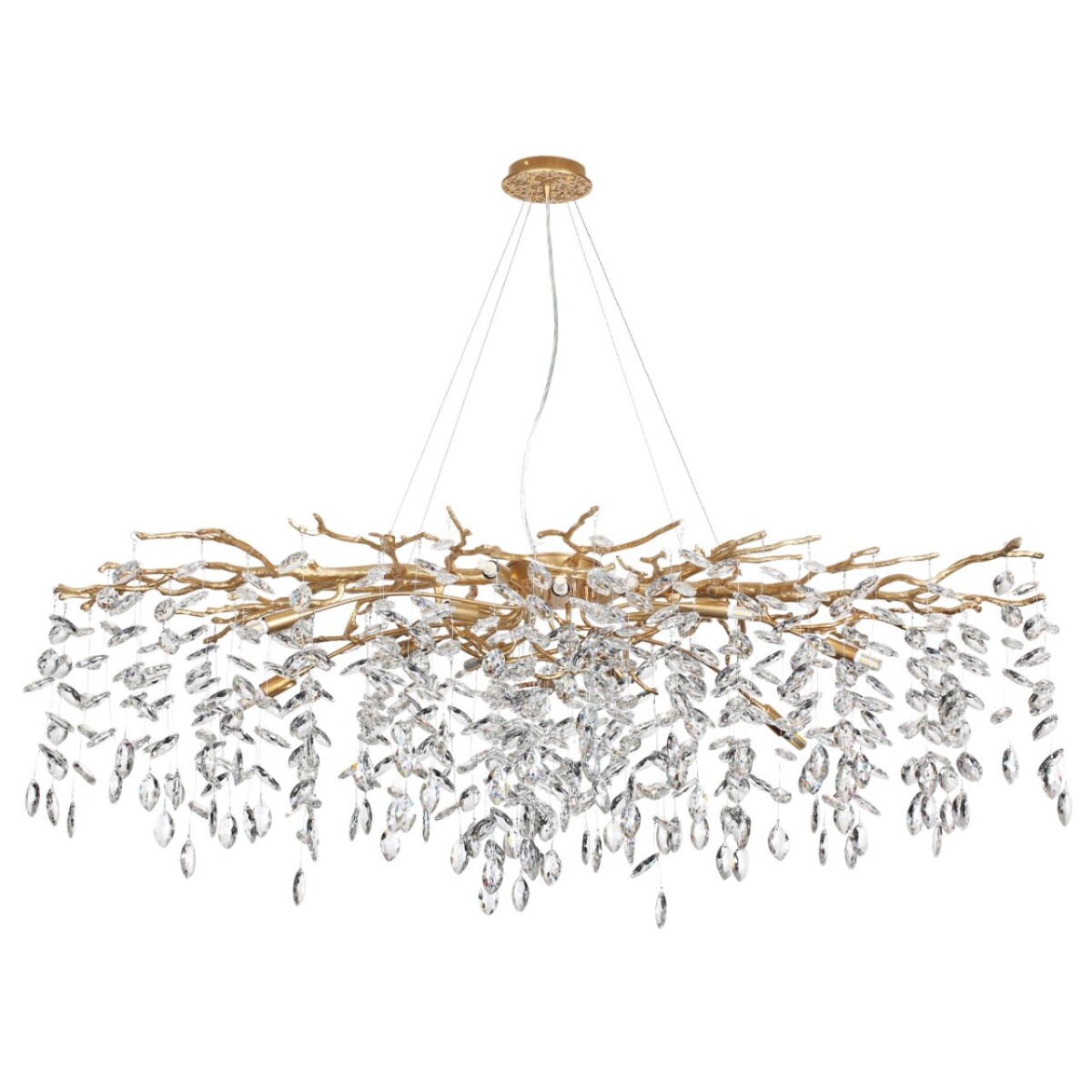 4969/14 HALL ODL24 613 античн.бронза/алюмин./хрусталь Люстра G9 14*40W DELICA — изображение 1