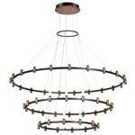 5009/204L L-VISION ODL23 529 матовый черный/ ант.бронза/белый/металл/акрил Люстра LED 204W 4000K 8074Лм CANDEL — изображение 2