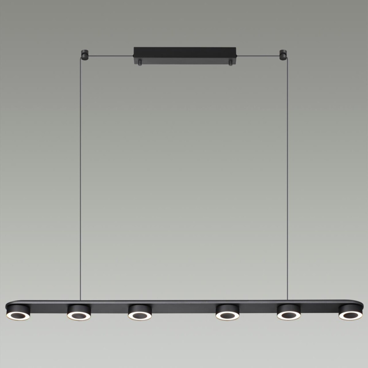 6631/64L HIGHTECH ODL24 317 металл/черный/акрил Подвесной линейный светильник IP20 LED 64W 1667Лм 3000K 220V с раздельным вкл. Верх/низ TURMAN — изображение 4
